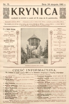 Krynica. 1910, nr 15