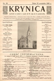 Krynica. 1910, nr 19