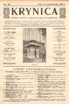 Krynica. 1910, nr 20