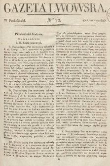 Gazeta Lwowska. 1823, nr 72