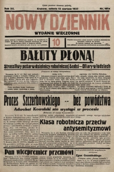 Nowy Dziennik (wydanie wieczorne). 1937, nr 161a