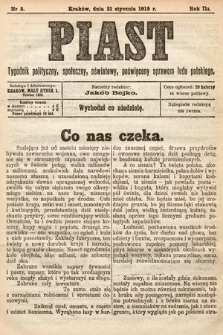 Piast : tygodnik polityczny, społeczny, oświatowy, poświęcony sprawom ludu polskiego. 1915, nr 5