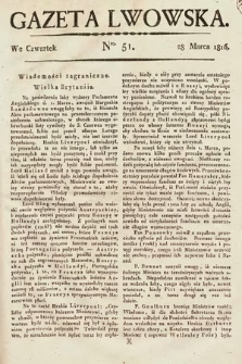 Gazeta Lwowska. 1816, nr 51