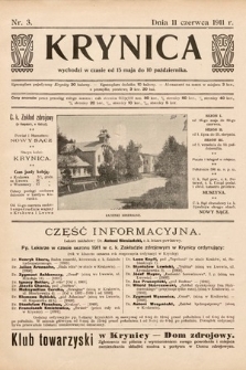 Krynica. 1911, nr 3