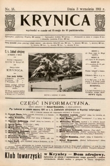 Krynica. 1911, nr 15