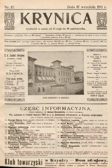 Krynica. 1911, nr 17