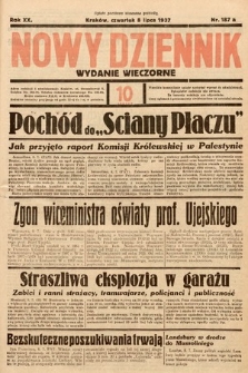 Nowy Dziennik (wydanie wieczorne). 1937, nr 187