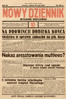 Nowy Dziennik (wydanie wieczorne). 1937, nr 203