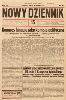 Nowy Dziennik. 1937, nr 216