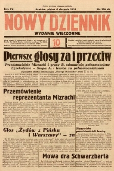 Nowy Dziennik (wydanie wieczorne). 1937, nr 216