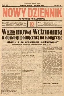 Nowy Dziennik (wydanie wieczorne). 1937, nr 210