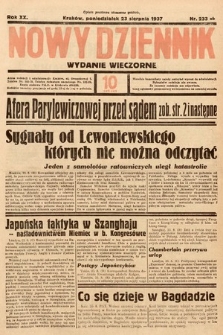 Nowy Dziennik (wydanie wieczorne). 1937, nr 233