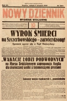 Nowy Dziennik (wydanie wieczorne). 1937, nr 245