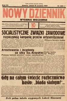 Nowy Dziennik (wydanie wieczorne). 1937, nr 249