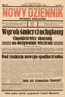 Nowy Dziennik (wydanie wieczorne). 1937, nr 255
