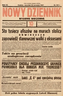 Nowy Dziennik (wydanie wieczorne). 1937, nr 261