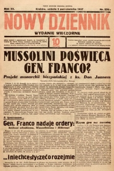 Nowy Dziennik (wydanie wieczorne). 1937, nr 270