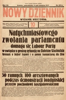 Nowy Dziennik (wydanie wieczorne). 1937, nr 272