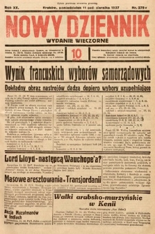 Nowy Dziennik (wydanie wieczorne). 1937, nr 279