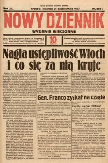 Nowy Dziennik (wydanie wieczorne). 1937, nr 289