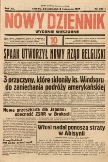 Nowy Dziennik (wydanie wieczorne). 1937, nr 307