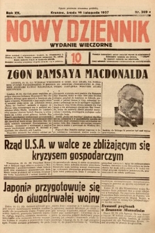 Nowy Dziennik (wydanie wieczorne). 1937, nr 309