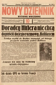 Nowy Dziennik (wydanie wieczorne). 1937, nr 314