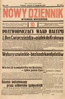 Nowy Dziennik (wydanie wieczorne). 1937, nr 315