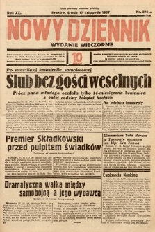 Nowy Dziennik (wydanie wieczorne). 1937, nr 316