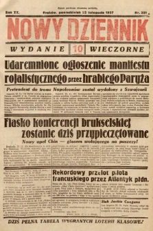 Nowy Dziennik (wydanie wieczorne). 1937, nr 321