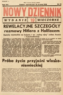 Nowy Dziennik (wydanie wieczorne). 1938, nr 10