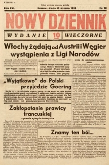 Nowy Dziennik (wydanie wieczorne). 1938, nr 12
