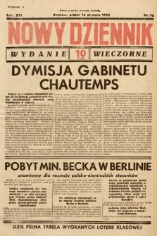 Nowy Dziennik (wydanie wieczorne). 1938, nr 14