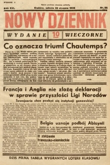 Nowy Dziennik (wydanie wieczorne). 1938, nr 22