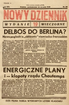 Nowy Dziennik (wydanie wieczorne). 1938, nr 24
