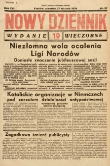 Nowy Dziennik (wydanie wieczorne). 1938, nr 27