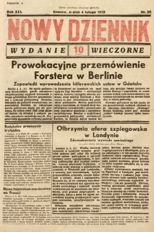 Nowy Dziennik (wydanie wieczorne). 1938, nr 35