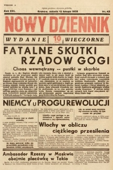 Nowy Dziennik (wydanie wieczorne). 1938, nr 43