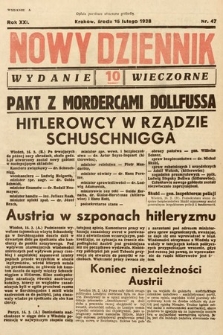 Nowy Dziennik (wydanie wieczorne). 1938, nr 47