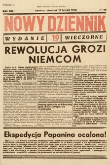 Nowy Dziennik (wydanie wieczorne). 1938, nr 48
