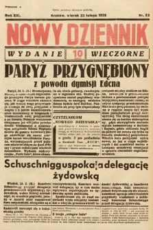 Nowy Dziennik (wydanie wieczorne). 1938, nr 53