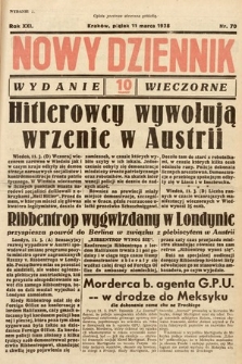 Nowy Dziennik (wydanie wieczorne). 1938, nr 70