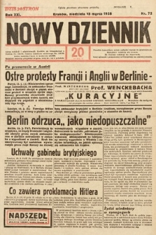 Nowy Dziennik. 1938, nr 72