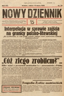 Nowy Dziennik. 1938, nr 74