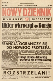 Nowy Dziennik (wydanie wieczorne). 1938, nr 74