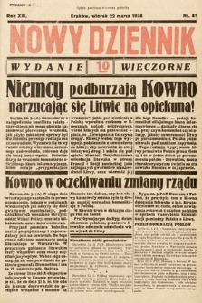 Nowy Dziennik (wydanie wieczorne). 1938, nr 81