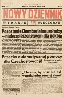 Nowy Dziennik (wydanie wieczorne). 1938, nr 85