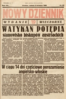 Nowy Dziennik (wydanie wieczorne). 1938, nr 92