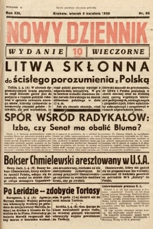 Nowy Dziennik (wydanie wieczorne). 1938, nr 95
