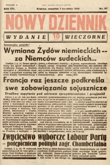 Nowy Dziennik (wydanie wieczorne). 1938, nr 97